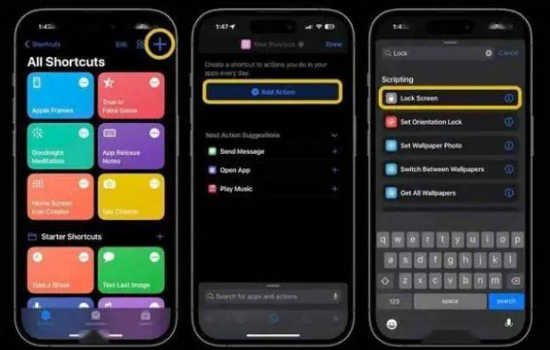 虎门镇苹果14锁屏维修店分享iPhone14升级iOS16.4后如何创建锁屏快捷方式 