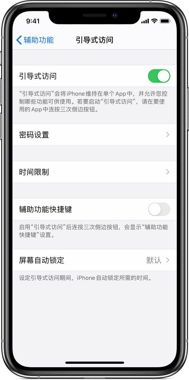 虎门镇苹果手机维修分享如何在 iPhone 上退出引导式访问 